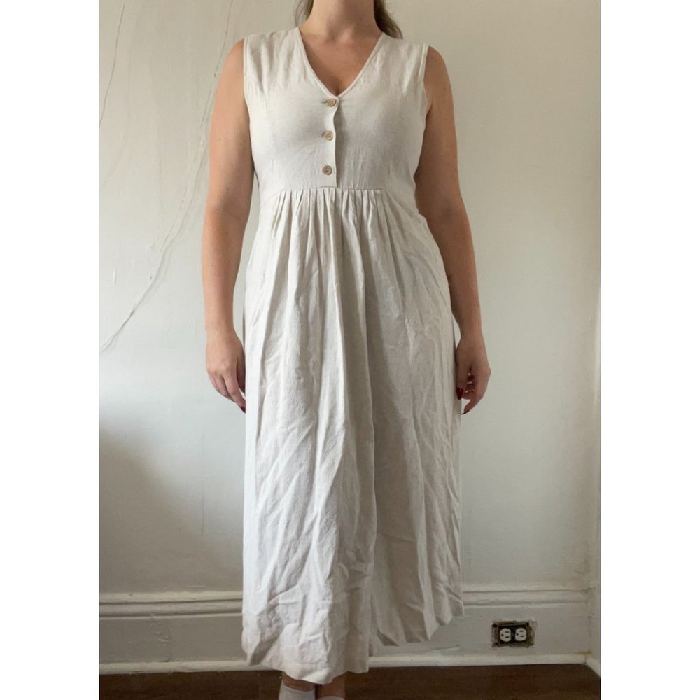 Vintage April Cornell Prairie Linen Blend Dress